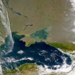 Satellite Black Sea of ​​Azov Azov and Black Seas